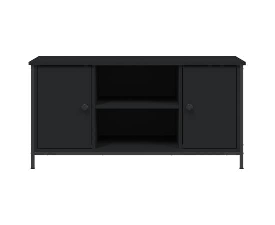 Comodă tv, negru, 100x40x50 cm, lemn prelucrat, 6 image