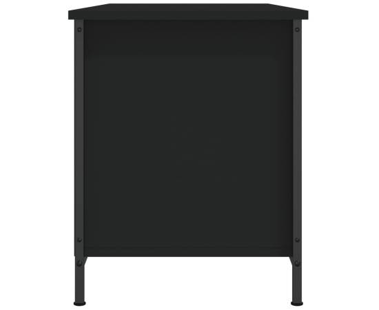 Comodă tv, negru, 100x40x50 cm, lemn prelucrat, 7 image