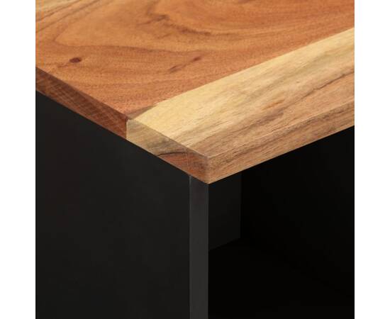 Dulap de baie, 38x33x160 cm, lemn masiv de acacia, 10 image
