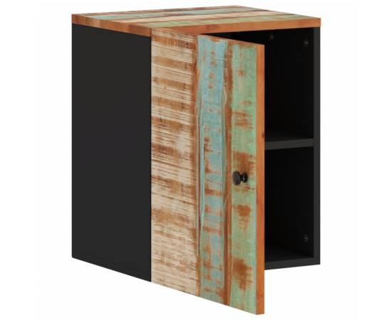 Dulap de perete de baie, 38x33x48 cm, lemn masiv reciclat, 3 image