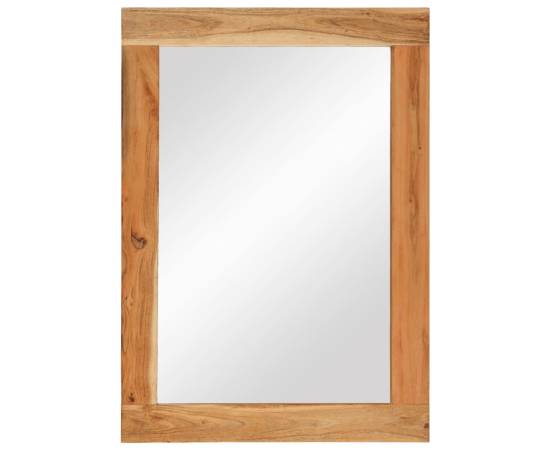 Oglindă, 70x50 cm, lemn masiv de acacia și sticlă, 4 image