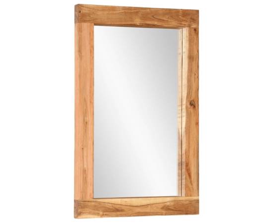 Oglindă, 70x50 cm, lemn masiv de acacia și sticlă, 2 image