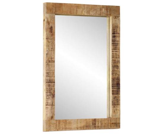 Oglindă, 70x50 cm, lemn masiv de mango și sticlă, 2 image