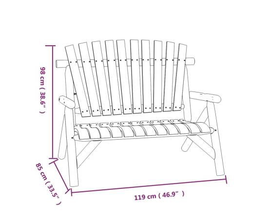 Set mobilier de grădină, 3 piese, lemn masiv de molid, 6 image