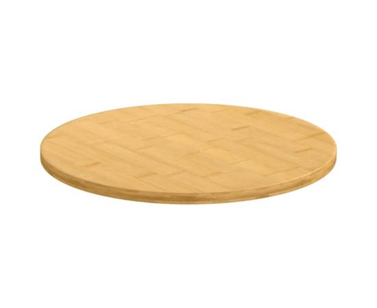 Blat de masă, Ø50x1,5 cm, bambus