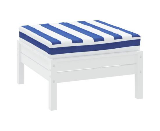Pernă paleți, dungi albastre/albe, 60x60x10 cm, textil oxford, 3 image