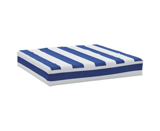 Pernă paleți, dungi albastre/albe, 60x60x10 cm, textil oxford, 2 image