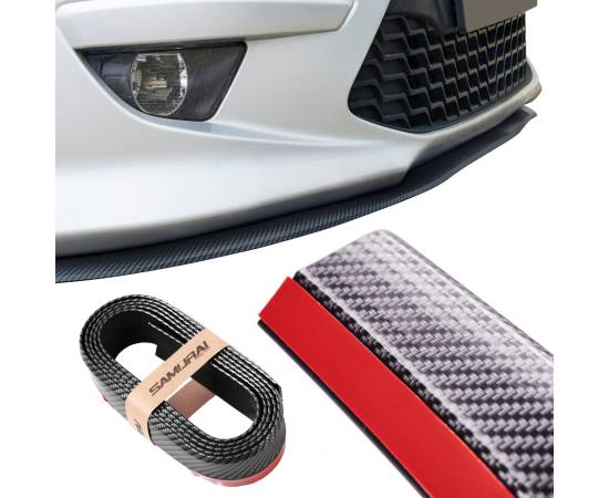 Protectie spoiler, prelungire bara fata/spate din cauciuc, culoare CARBON Negru, 3 image