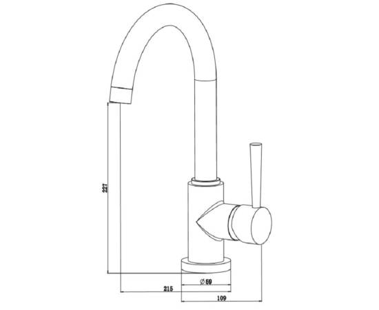 SchÜtte baterie chiuvetă cu pipă rotundă cornwall, alb, 4 image