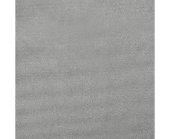 Pat de câini, gri deschis, 70x45x30 cm, catifea, 6 image