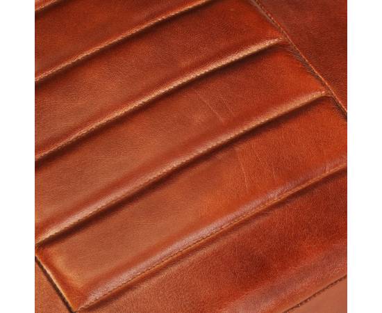 Scaun de relaxare, maro, 58,5x64x76 cm, piele naturală, 5 image