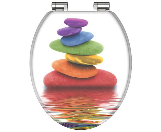 SchÜtte scaun de toaletă cu închidere silențioasă „colorful stones”, 2 image