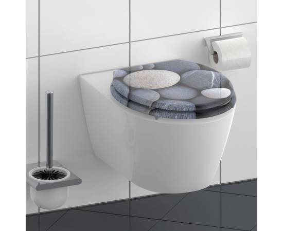 SchÜtte scaun de toaletă cu închidere silențioasă "grey stone"