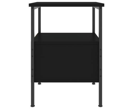 Noptieră, negru, 34x36x50 cm, lemn compozit, 7 image