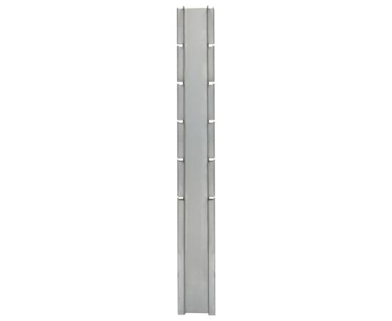 Stâlpi de gard de grădină 10 buc. argintiu 160 cm oțel, 5 image