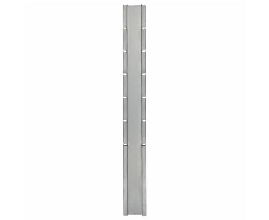 Stâlpi de gard de grădină 10 buc. argintiu 180 cm oțel, 5 image