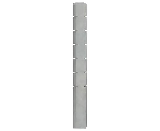 Stâlpi de gard de grădină 40 buc. argintiu 180 cm oțel, 4 image