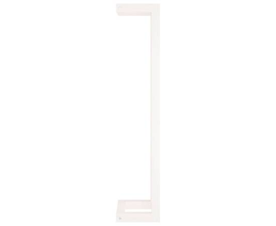 Suport pentru prosoape, alb, 23x18x90 cm, lemn masiv de pin, 6 image
