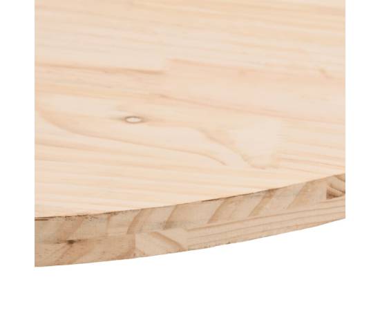 Blat de masă, 100x50x2,5 cm, lemn masiv de pin, oval, 5 image