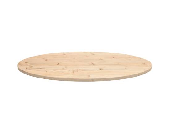 Blat de masă, 100x50x2,5 cm, lemn masiv de pin, oval, 3 image