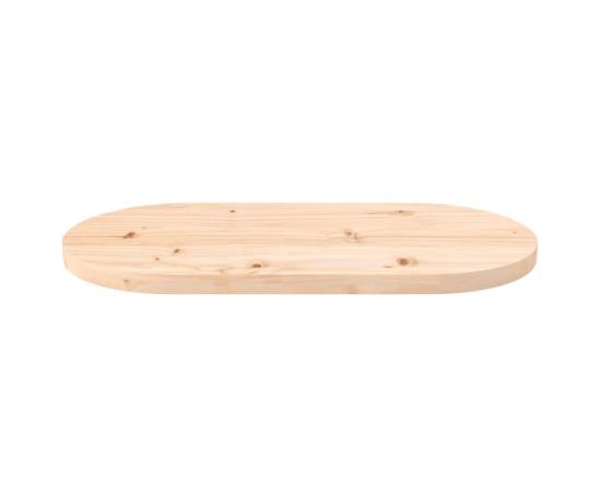 Blat de masă, 70x35x2,5 cm, lemn masiv de pin, oval, 3 image