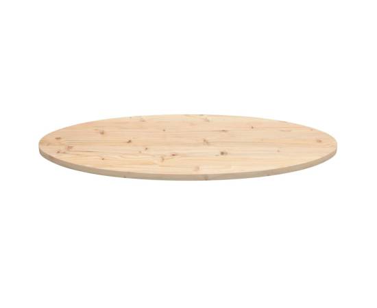 Blat de masă, 90x45x2,5 cm, lemn masiv de pin, oval, 3 image