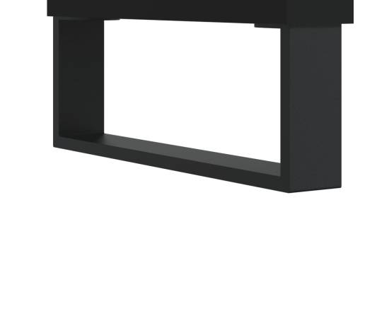 Dulap înalt, negru, 69,5x31x115 cm, lemn prelucrat, 11 image