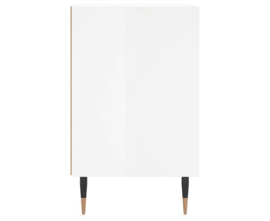 Noptieră, alb extralucios, 40x30x50 cm, lemn compozit, 5 image