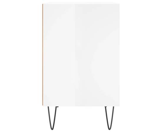 Noptiere, 2 buc., alb extralucios, 40x30x50 cm, lemn compozit, 6 image