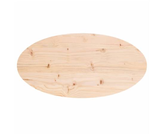 Blat de masă, 60x30x2,5 cm, lemn masiv de pin, oval, 4 image