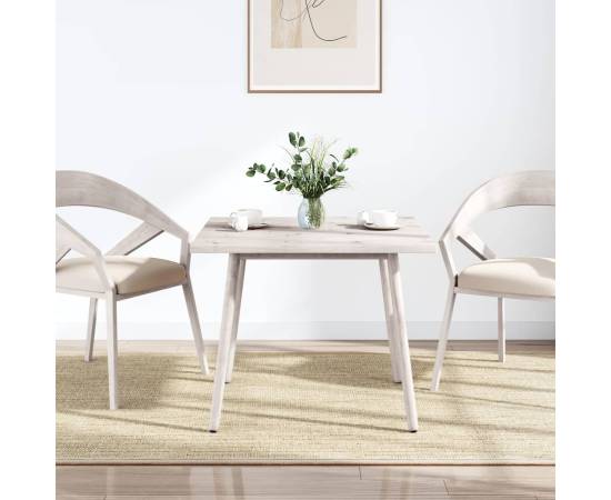 Blat de masă, alb, 80x80x2,5 cm, lemn masiv de pin, pătrat