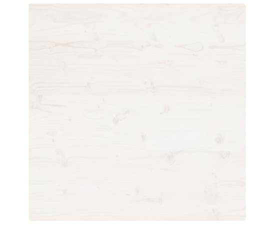 Blat de masă, alb, 80x80x2,5 cm, lemn masiv de pin, pătrat, 4 image