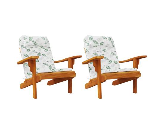 Perne de scaun adirondack, 2 buc, model frunze, textil oxford, 4 image