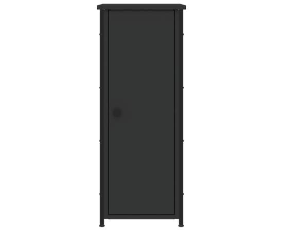 Noptieră, negru, 32x42x80 cm, lemn compozit, 5 image