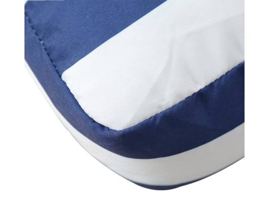 Pernă de paleți, albastru/alb, 80x40x12 cm, textil, dungi, 7 image