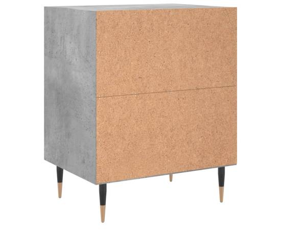 Noptieră, gri beton, 40x30x50 cm, lemn compozit, 6 image