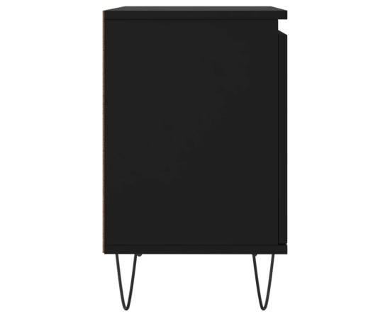 Noptieră, negru, 40x30x50 cm, lemn compozit, 7 image