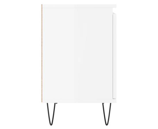 Noptiere, 2 buc., alb extralucios, 40x30x50 cm, lemn compozit, 7 image