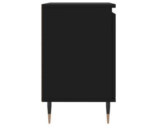 Noptiere, 2 buc., negru, 40x30x50 cm, lemn compozit, 7 image