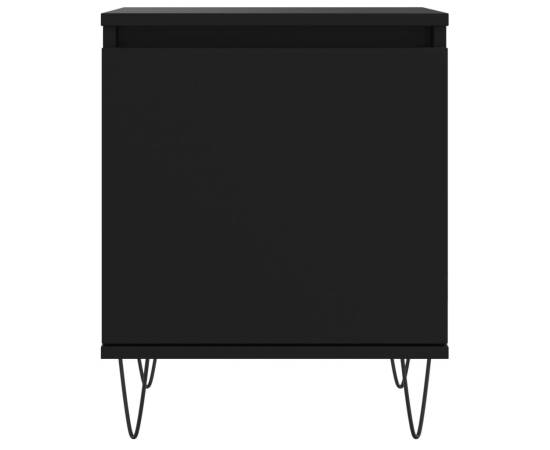 Noptiere, 2 buc., negru, 40x30x50 cm, lemn compozit, 5 image