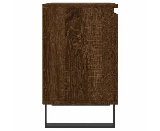 Noptiere, 2 buc., stejar maro, 40x30x50 cm, lemn compozit, 7 image