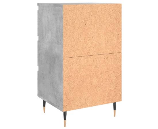 Noptieră, gri beton, 40x35x69 cm, lemn compozit, 8 image