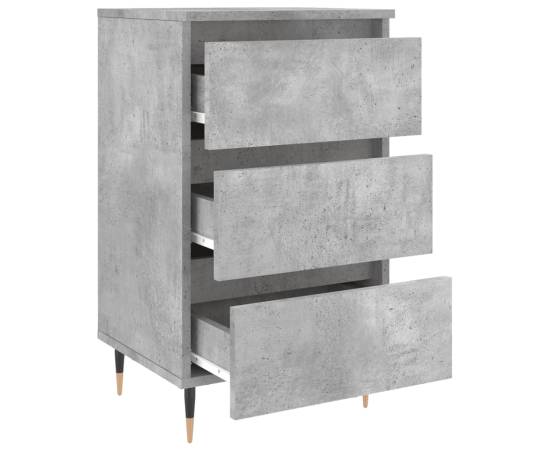Noptieră, gri beton, 40x35x69 cm, lemn compozit, 6 image
