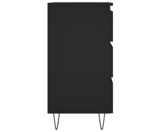 Noptieră, negru, 40x35x69 cm, lemn compozit, 7 image