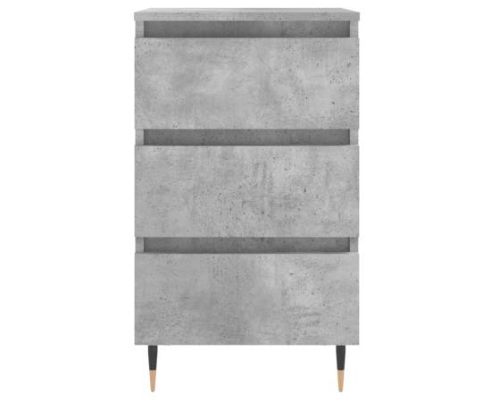 Noptiere, 2 buc., gri beton, 40x35x69 cm, lemn compozit, 5 image