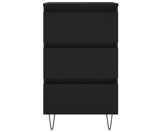 Noptiere, 2 buc., negru, 40x35x69 cm, lemn compozit, 5 image