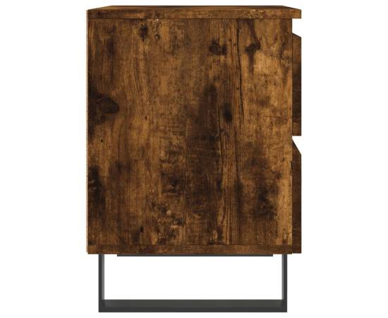 Noptiere, 2 buc., stejar fumuriu, 40x35x50 cm, lemn compozit, 7 image