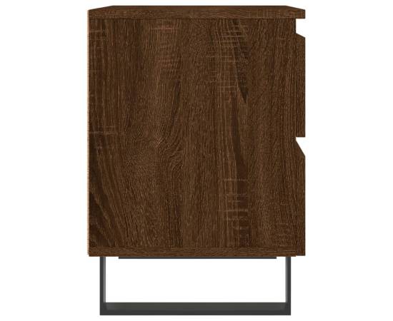 Noptiere, 2 buc., stejar maro, 40x35x50 cm, lemn compozit, 7 image