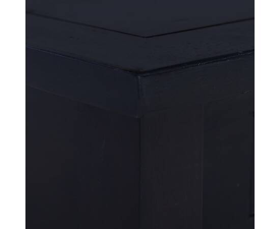 Măsuță de cafea, negru cafeniu, 68x68x30 cm, lemn masiv mahon, 2 image