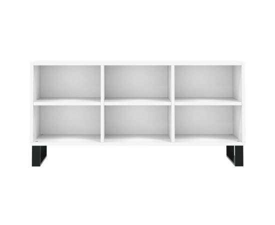 Comodă tv, alb, 103,5x30x50 cm, lemn compozit, 4 image